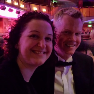 Dan and Magali Woodruff enjoying the evening at the Essex Countywide Business awards 2014.