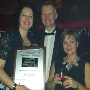 Woodruff Financial Planning were winners at the Colchester Business Awards 2014 for the Excellent Customer Service Award.