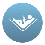 Receiving an inheritance - relaxed chair icon Receiving an inheritance - relaxed chair icon